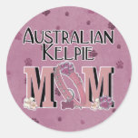 Australian Kelpie MOM Round Sticker