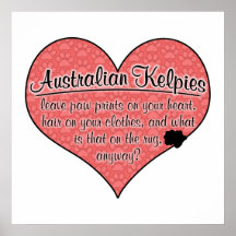 Australian Kelpie Paw Prints Dog Humour