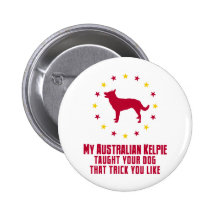 Australian Kelpie Pinback Buttons