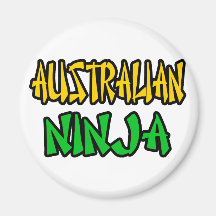 Australian Ninja Refrigerator Magnet