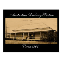 Australian Railway Station circa 1865-Postcard