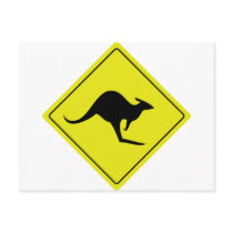 australian roadsign kangaroo australia post cards