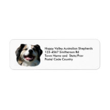 Australian Shepherd Breeder Sticker Return Address Label