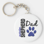 Australian Shepherd Dad 2 Keychain