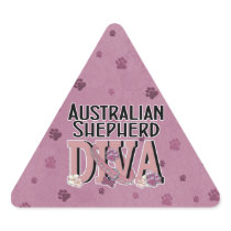 Australian Shepherd DIVA Triangle Sticker