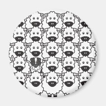 Australian Shepherd in the Sheep Fridge Magnets