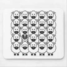 Australian Shepherd in the Sheep Mouse Mats