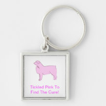 Australian Shepherd Keychain Pink Dog