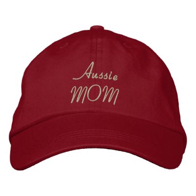 Australian Shepherd MOM Gifts Embroidered Baseball Caps by DogsByDezign