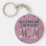 Australian Shepherd MOM Key Chain
