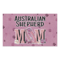 Australian Shepherd MOM Rectangle Stickers