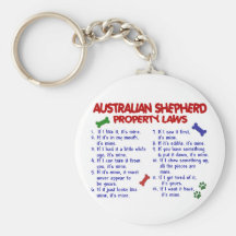 AUSTRALIAN SHEPHERD Property Laws 2 Keychains