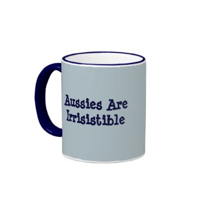Australian Shepherd Pups In Wagon Mug by normagolden