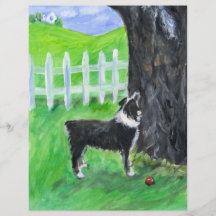 Australian Shepherd sees squirrel Flyer Design
