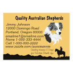 Australian Shepherd Sunset Business Card Templates