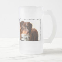 Australian Shepherd tall frosted mug
