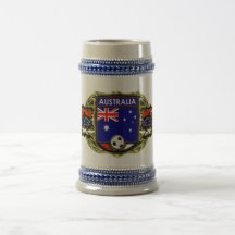 Australian Soccer Beverage Stein Coffee Mugs