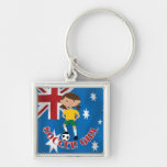 Australian Soccer Girl 4 v2 Keychains