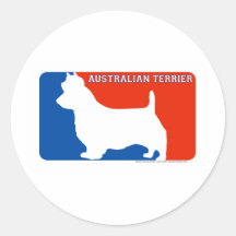 Australian Terrier Major League Dog Sticker