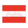 Austria - Flag and Script Postcard