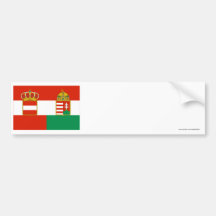 Austria-Hungary Flag (1869-1918) Bumper Sticker