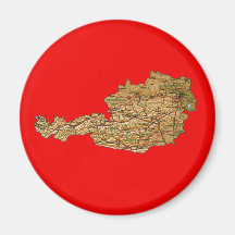 Austria Map Magnet