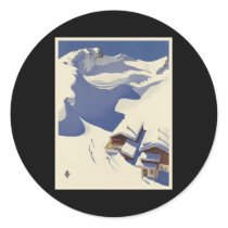 Austria Ski lodge in the Alps Sticker