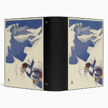 Austria Ski lodge in the Alps Vinyl Binder