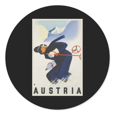 Austria Ski Sticker by vintage_cafe