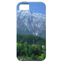 Austria Snow Capped Mountains Green Countryside iPhone 5 Cases