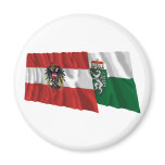 Austria & Steiermark Waving Flags Refrigerator Magnet