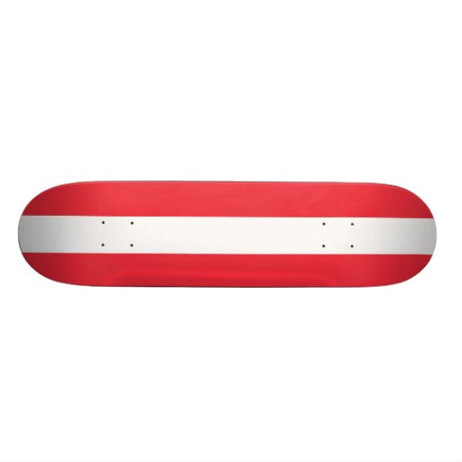 Austria With Border, Austria flag Skate Deck