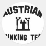 austrian drinking team round sticker