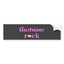 Austrians Rock - Cute Pink Bumper Sticker