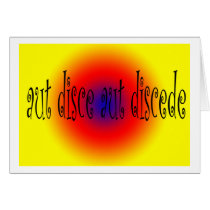Aut Disce Aut Discede Card