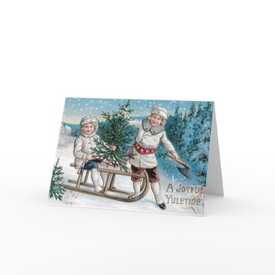 Authenic Vintage Yuletide Card by xmasstore