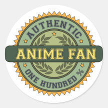 Authentic Anime Fan Round Stickers