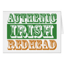 Authentic Irish Redhead Card