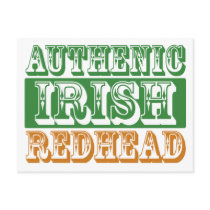 Authentic Irish Redhead Post Card