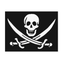 Authentic Pirate Flag of Jack Rackam Postcards