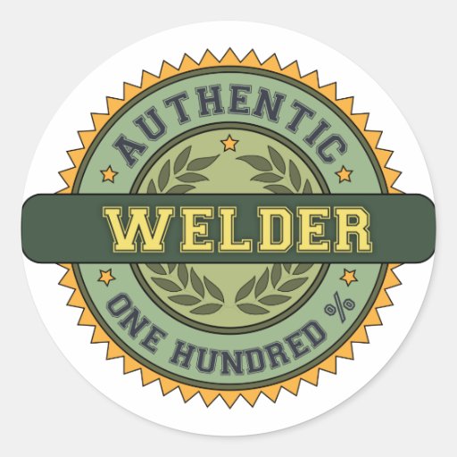 Authentic Welder Round Stickers