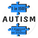Autism 1 in 150 1 Every 20 Minutes stickers