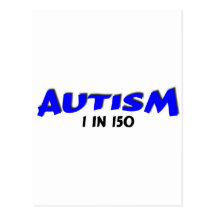 Autism 1 in 150 Blue Post Card
