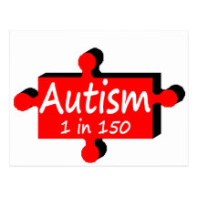 Autism 1 in 150 (Red  PP) Post Card