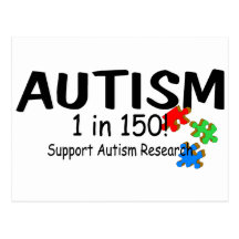 Autism 1 in 150 Support Research (PP) Postcards