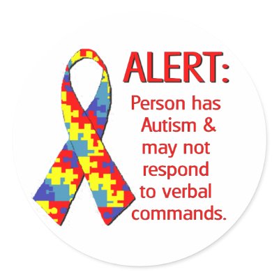 Autism Alert 1 Round Sticker by TheYankeeDingo