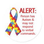 Autism Alert 1 stickers