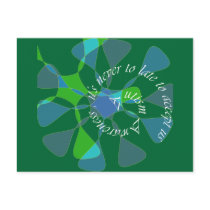 Autism Aware _never too late Postcard