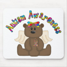 Autism Awareness Bear Mouse Pad