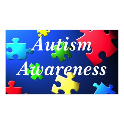Autism Awareness Behaviour Information Card Business Card Template by Sidther